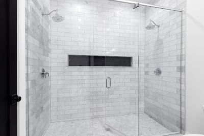 Contemporary Shower with Clear Glass