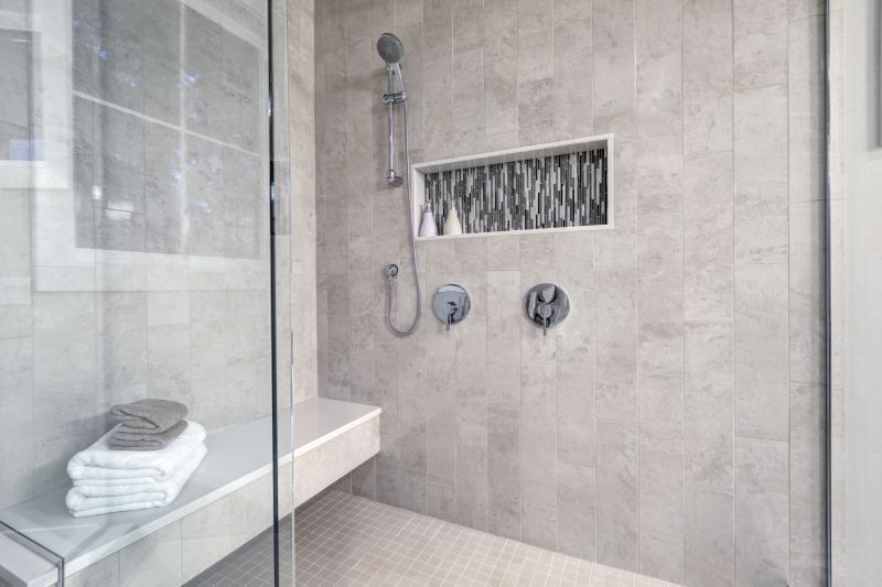 Elegant Bathroom with New Shower