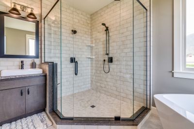 Bathroom with Frameless Shower